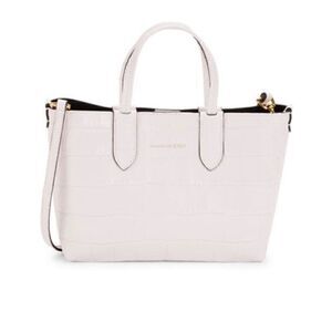 Alexander McQueen Croc Embossed Leather Mini Satchel Pink